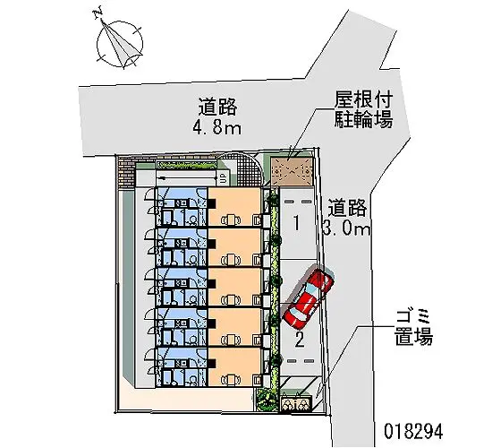 ★手数料０円★四日市市赤堀１丁目　月極駐車場（LP）